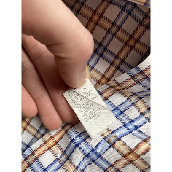 Paul & Shark Yachting Shirt Long Sleeve Button Up Plaid Sz Medium Made In Italy - Picture 11 of 11